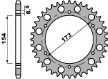 PBR řetězové kolo zadní 4441 43 C45 APRILIA RST 1000 FUTURA (01-04) (řetěz 525) (MADE IN ITALY)